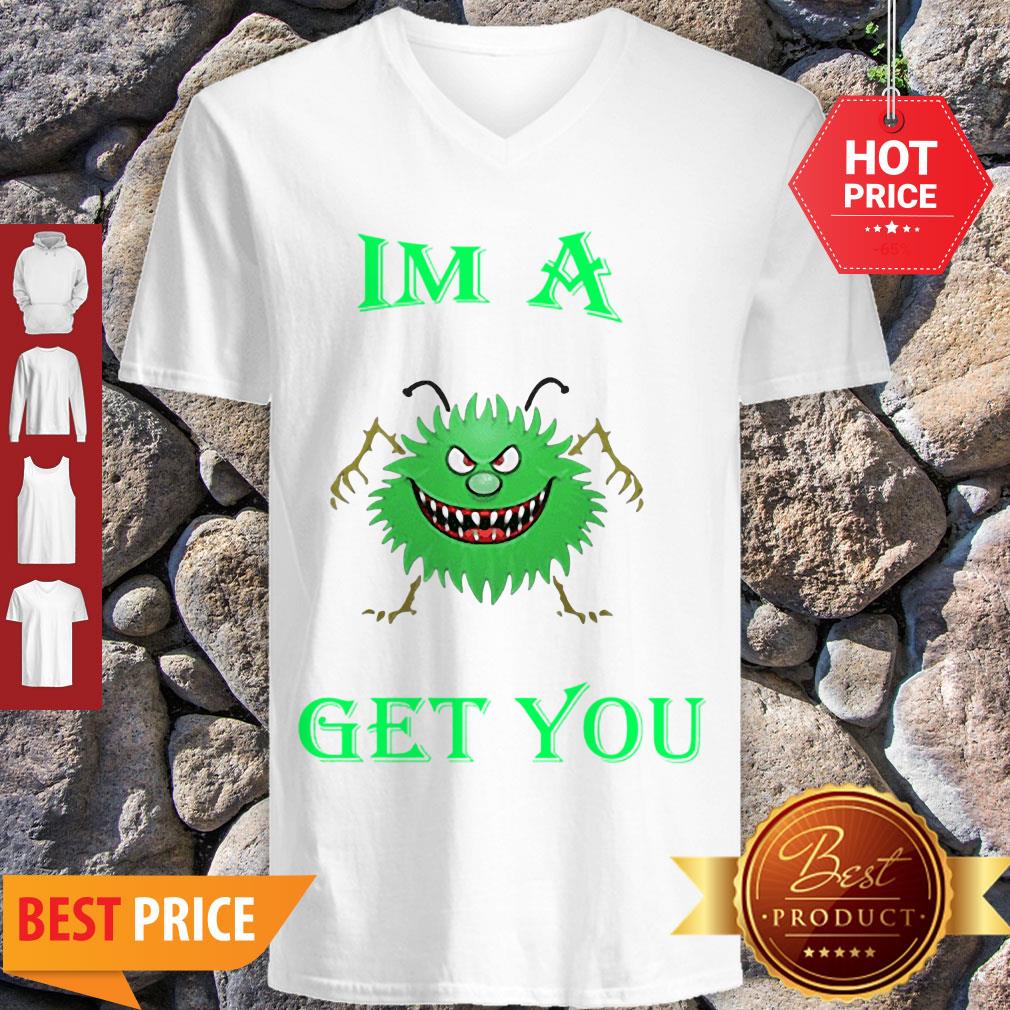 Coronavirus Covid-19 IMA Get You Solid Bright Green V-neck Coronavirus Covid-19 IMA Get You Solid Bright Green V-neck