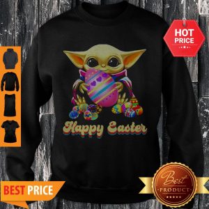 Lovely Happy Easter Baby Yoda Hug Easter Egg Sweatshirt