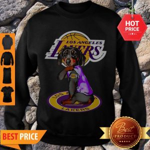 Nice Dachshund Los Angeles Lakers Tattoo Sweatshirt