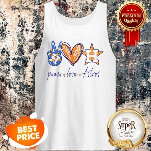 Nice Peace Love Houston Astros Logo Tank Top