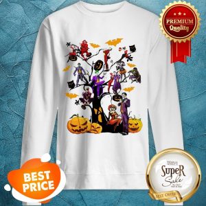 Pretty Joker And Harley Halloween Tree Sweatshirt
