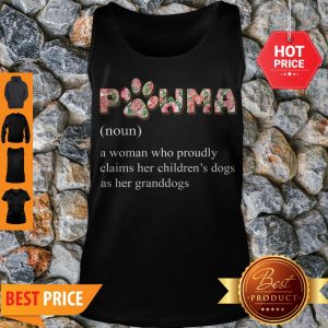 Pretty Pawma Definition Mama Grandma Aunt Dog Lovers Floral Cute Tank Top