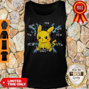 Awesome Pikachu Play Game Pew Pew Tank Top