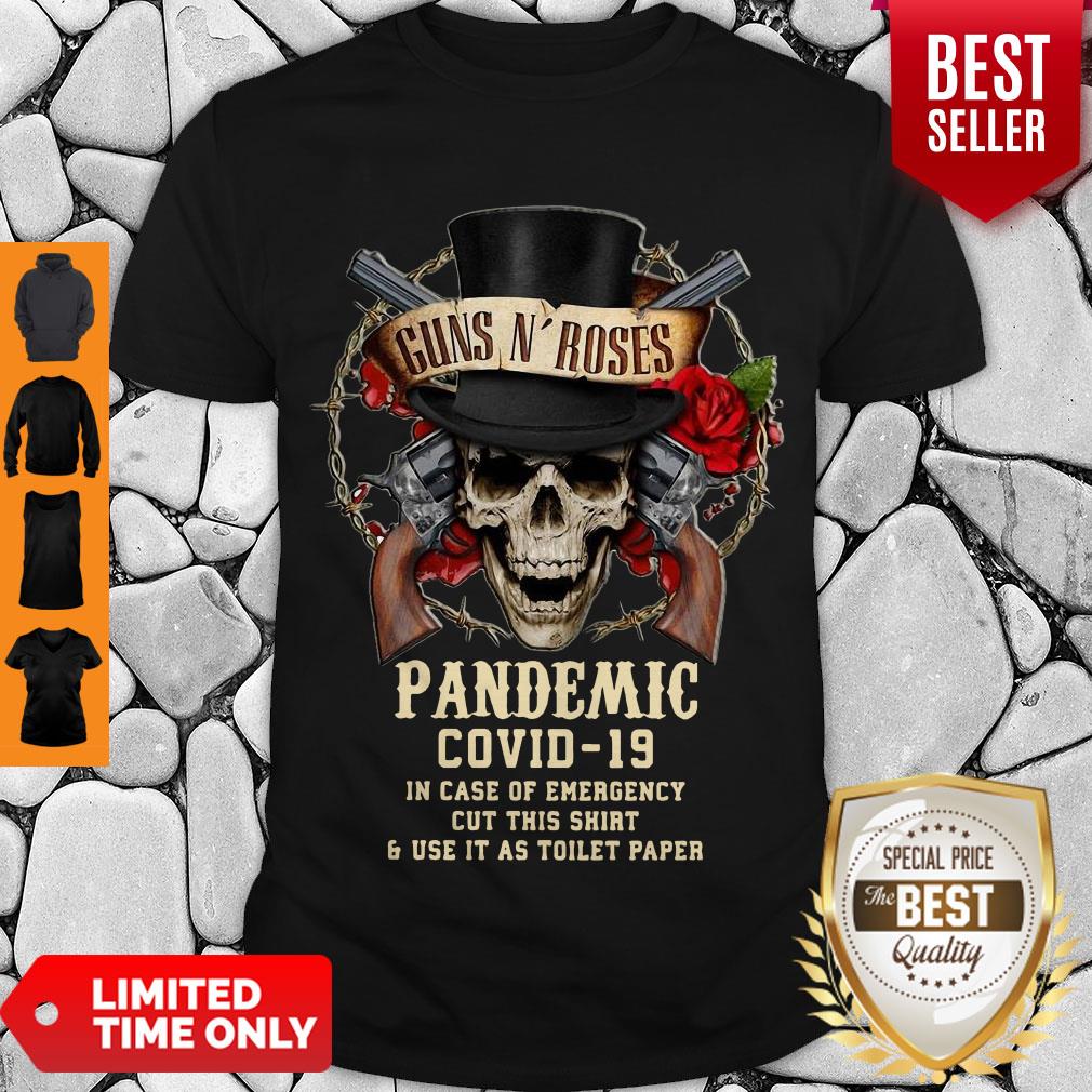 Beautiful Guns N’ Roses Pandemic Covid 19 In Case Of Emergency Cut This Skull Shirt Beautiful Guns N’ Roses Pandemic Covid 19 In Case Of Emergency Cut This Skull Shirt