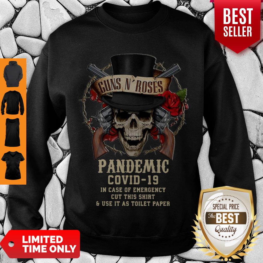 Beautiful Guns N’ Roses Pandemic Covid 19 In Case Of Emergency Cut This Skull Sweatshirt Beautiful Guns N’ Roses Pandemic Covid 19 In Case Of Emergency Cut This Skull Sweatshirt