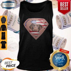 Blood Insides Superman Labrador Retriever American Flag Independence Day Tank Top