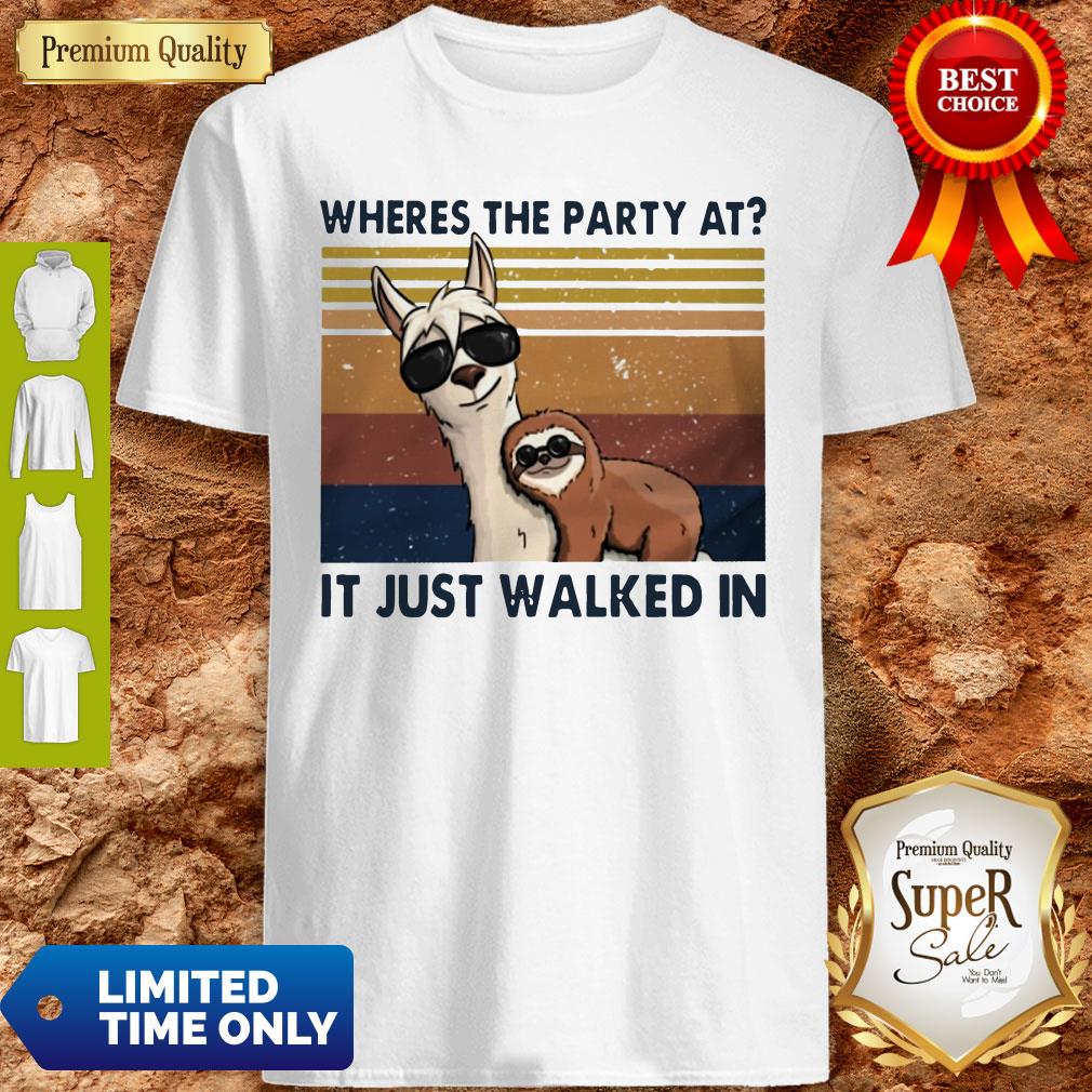 Camels And Sloths Wheres The Party At It Just Walked In Vintage Shirt Camels And Sloths Wheres The Party At It Just Walked In Vintage Shirt