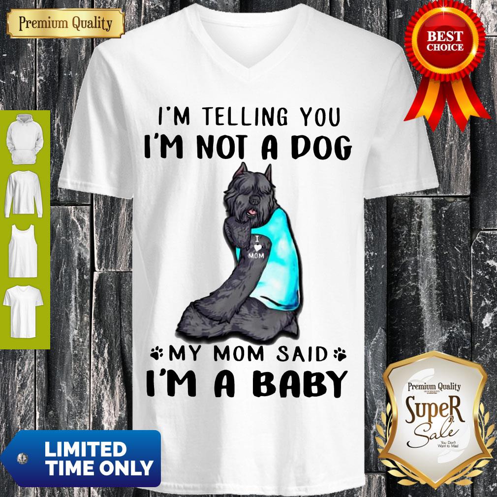Cute Bouvier Des Flandres I’m Telling You I’m Not A Dog V-neck Cute Bouvier Des Flandres I’m Telling You I’m Not A Dog V-neck