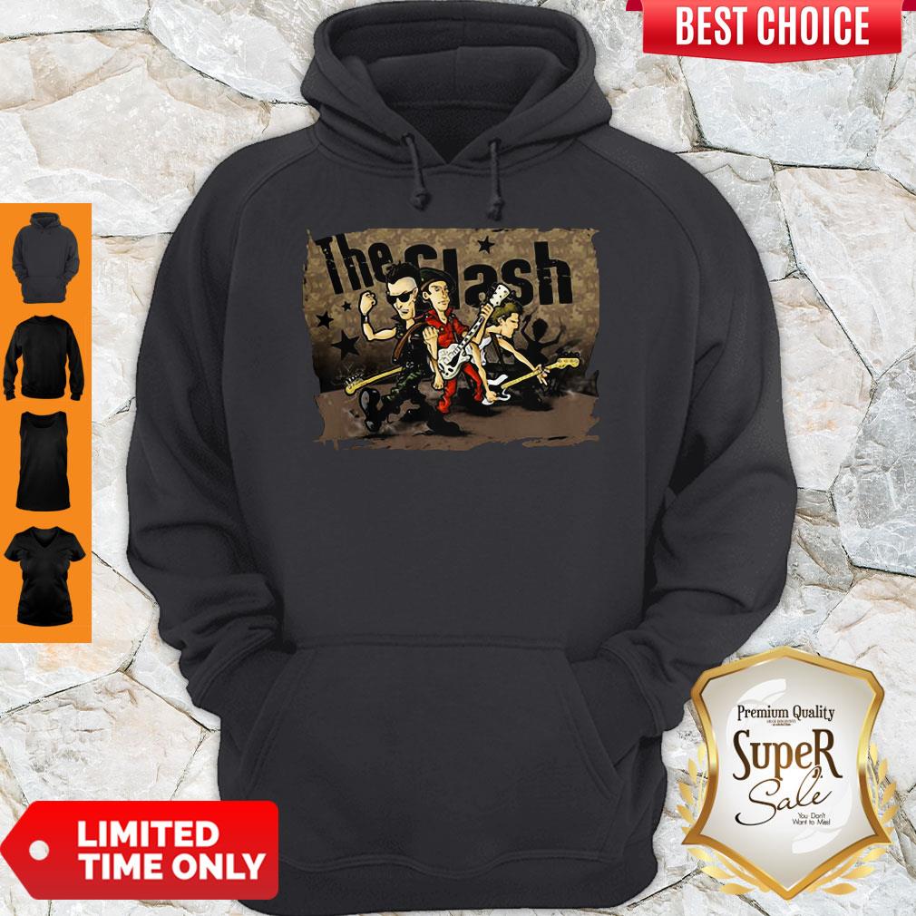 Official The Clash Band Cartoon Hoodie Official The Clash Band Cartoon Hoodie