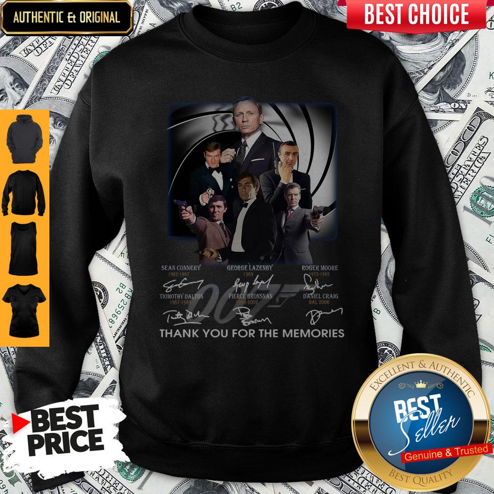 James Bond 007 Fans Thank You For The Memories Signature Sweatshirt James Bond 007 Fans Thank You For The Memories Signature Sweatshirt