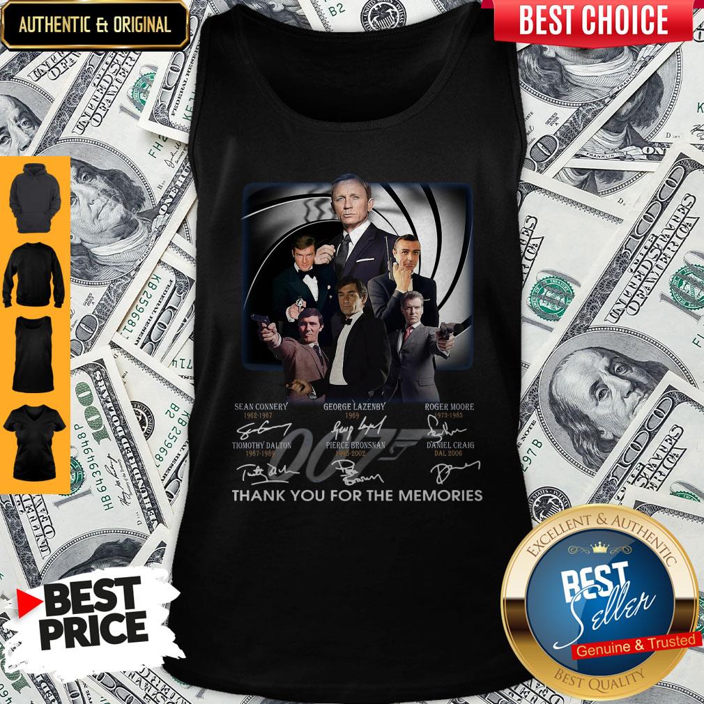 James Bond 007 Fans Thank You For The Memories Signature Tank Top James Bond 007 Fans Thank You For The Memories Signature Tank Top