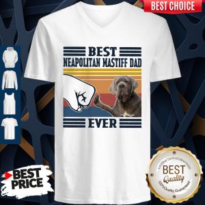 Official Best Neapolitan Mastiff Dad Ever Vintage V-neck