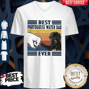 Official Best Portuguese Water Dad Ever Vintage V-neck