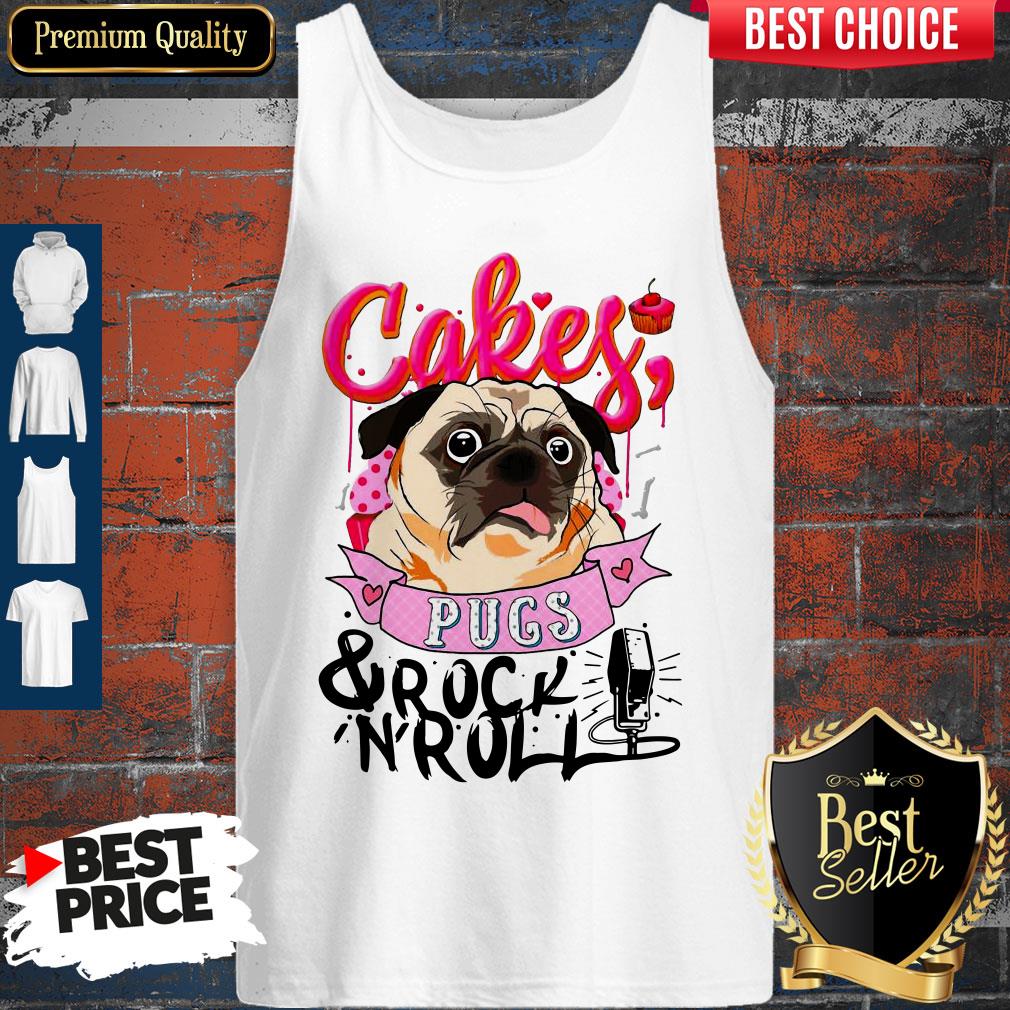Official Cake Pugs And Rock 'N' Roll Tank Top Official Cake Pugs And Rock 'N' Roll Tank Top