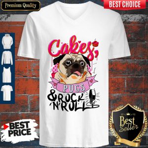 Official Cake Pugs And Rock 'N' Roll V-neck