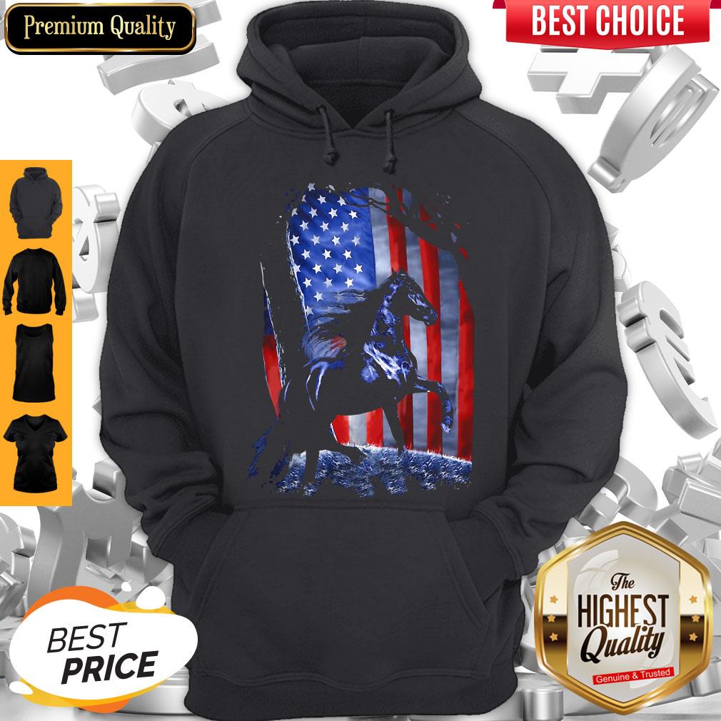 Official Horse American Flag Veteran Independence Day Hoodie Official Horse American Flag Veteran Independence Day Hoodie