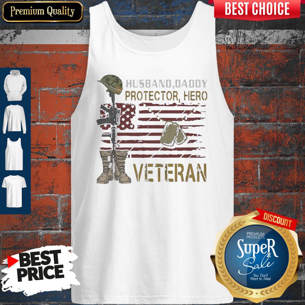 Official Husband Daddy Protector Hero Veteran Tank Top Official Husband Daddy Protector Hero Veteran Tank Top