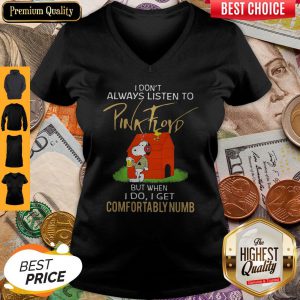 Official Snoopy I Don’t Always Listen To Pink Floyd V-neck
