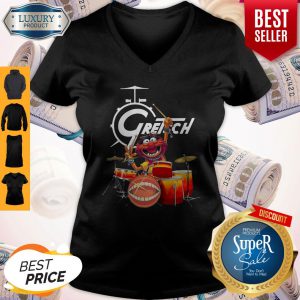 Official The Muppet Show Animal Playing Gretsch Drums V-neck