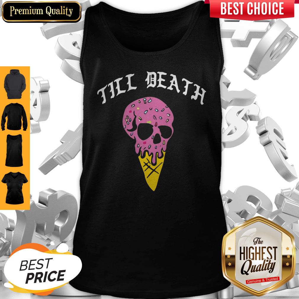 Official Till Death Ice Cream Skull V-neck Official Till Death Ice Cream Skull V-neck