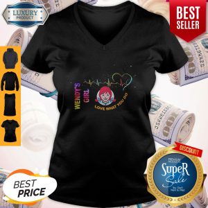 Official Wendy's Girl Love What You Do Heartbeat V-neck