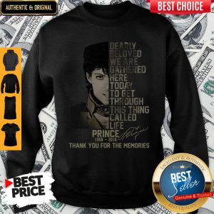 Prince 1958-2016 Signature Let's Go Crazy Lyrics Dearly Beloved Sweatshirt