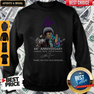 Prince 44th Anniversary 1976-2020 Thank You For The Memories Signature Sweatshirt