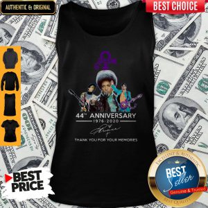 Prince 44th Anniversary 1976-2020 Thank You For The Memories Signature Tank Top