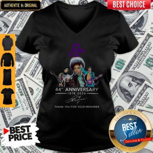 Prince 44th Anniversary 1976-2020 Thank You For The Memories Signature V-neck