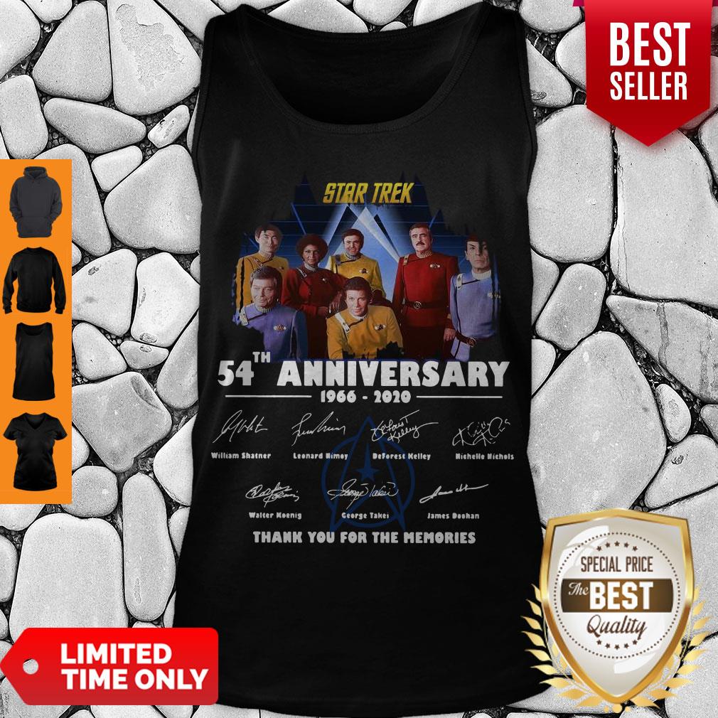 Star Trek 54th Anniversary 1966 2020 All Character Signature Tank Top Star Trek 54th Anniversary 1966 2020 All Character Signature Tank Top