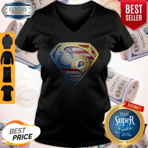 Superman Boise State And Indiana Pacers American Flag Independence Day V-neck