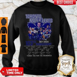 Toronto Maple Leafs 103th Anniversary 1917-2020 Signature Sweatshirt