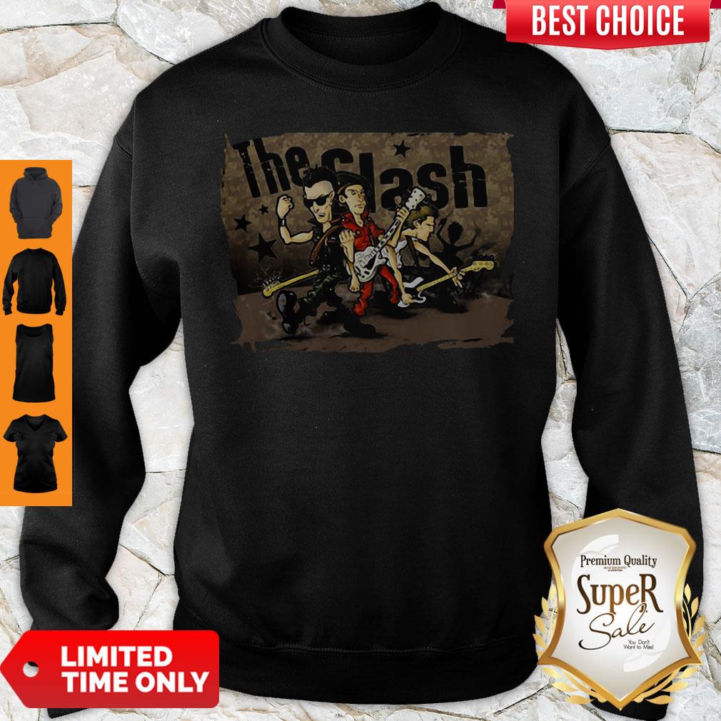 Official The Clash Band Cartoon Sweatshirt Official The Clash Band Cartoon Sweatshirt