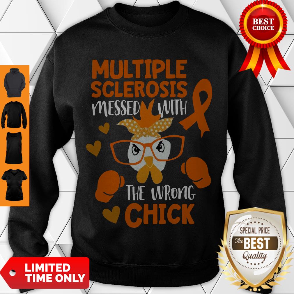 MS Awareness Wrong Chick Fighter Support Multiple Sclerosis Shirt - T -shirtbear, image size:1010x1010