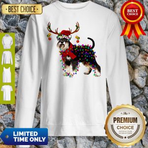 Yorkshire Dog Light Deer Merry Christmas Sweatshirt