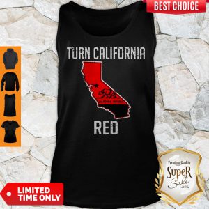 Official Turn California Red State Flag Tank Top
