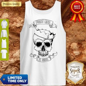 Fight Like A Girl Awareness Skull Princess Tank Top