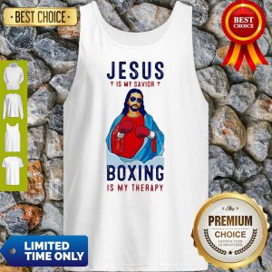 Jesus Is My Savior Boxing Is My Therapy Tank Top