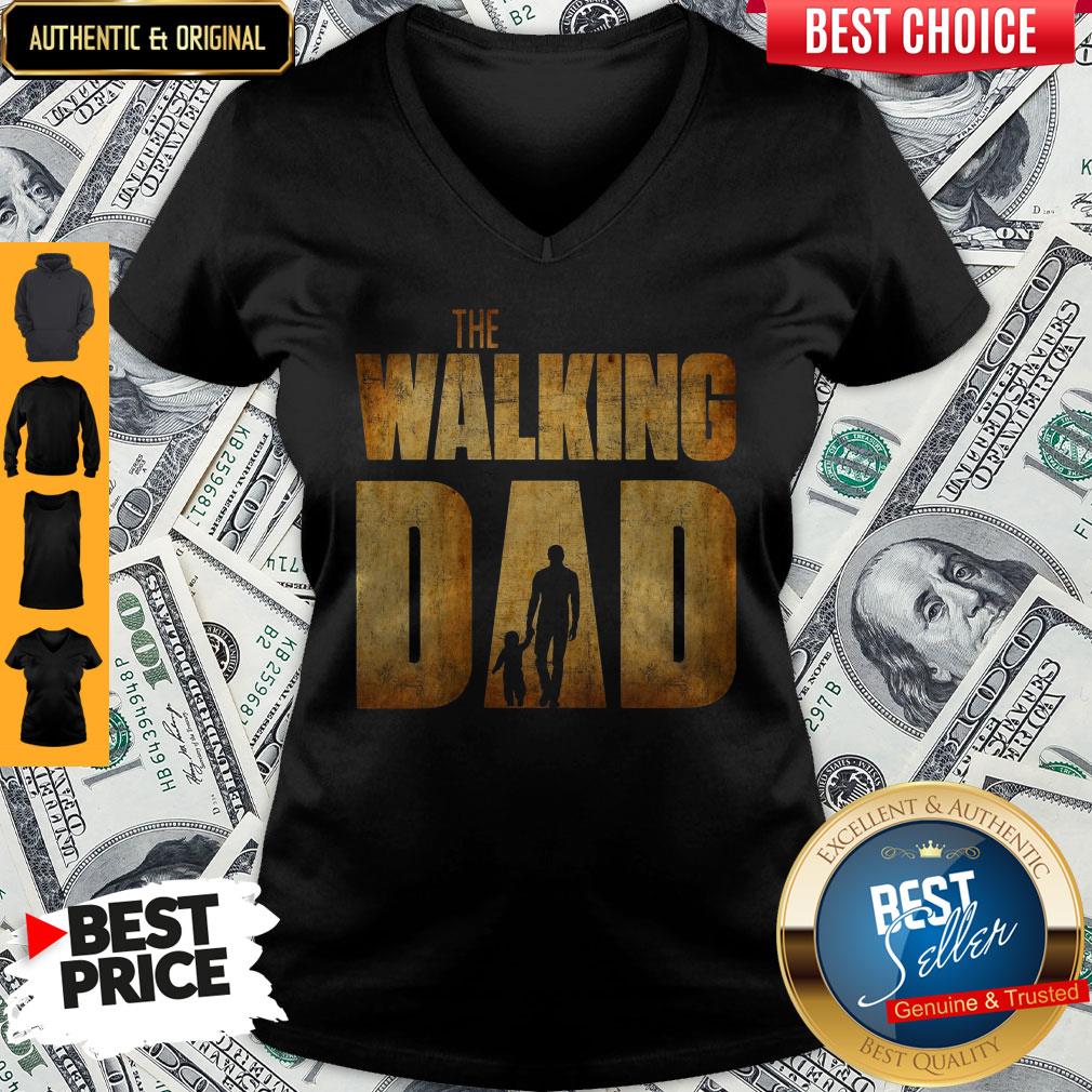 The Walking Dad Father Daughter Father's Day V-neck The Walking Dad Father Daughter Father's Day V-neck