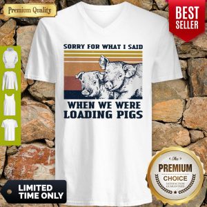 Sorry For What I Said When We Were Loading Pigs Vintage V-neck