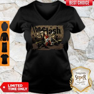Official The Clash Band Cartoon V-neck
