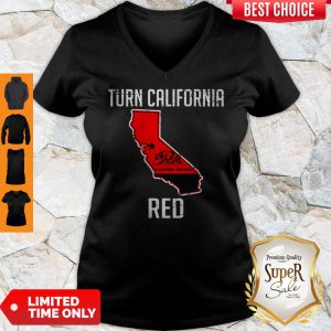 Official Turn California Red State Flag V-neck