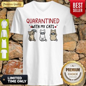 Official Quarantined With My Cats V-neck
