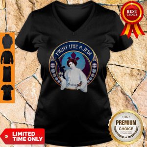 Star War Princess Fight Like A Jedi V-neck