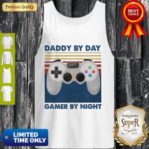 Vintage Family Daddy By Day Gamer By Night Tank Top