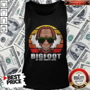 Bigfoot Eat Sleep Cigarette Repeat Vintage Tank Top