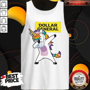Dabbing Unicorn Mask Dollar General Logo Coronavirus Tank Top