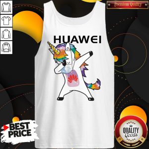 Dabbing Unicorn Mask Huawei Logo Coronavirus Tank Top