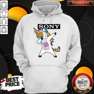 Dabbing Unicorn Mask Sony Logo Coronavirus Hoodie