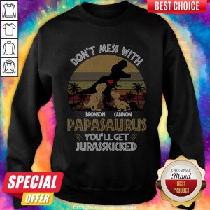 Don’t Mess With Bronson Cannon Papasaurus You’ll Get Jurasskicked Vintage Sweatshirt